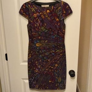 Evan Picone Patterned Dress, Excellent Condition, Size 8, Lined